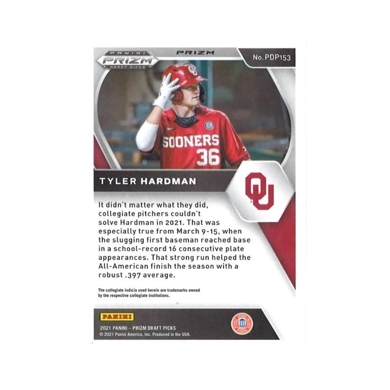 2021 Panini Prizm Draft Picks Tyler Hardman Pink Velocity Prizm Autograph (CX Auth)