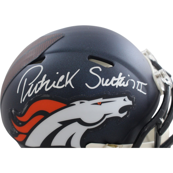 Patrick Surtain Autographed Denver Broncos Mini Helmet Beckett Witness 56419
