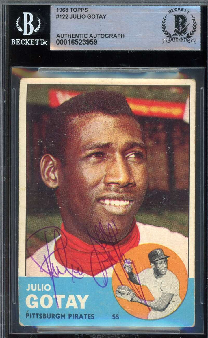 Julio Gotay Beckett BAS Signed 1963 Topps Autographed