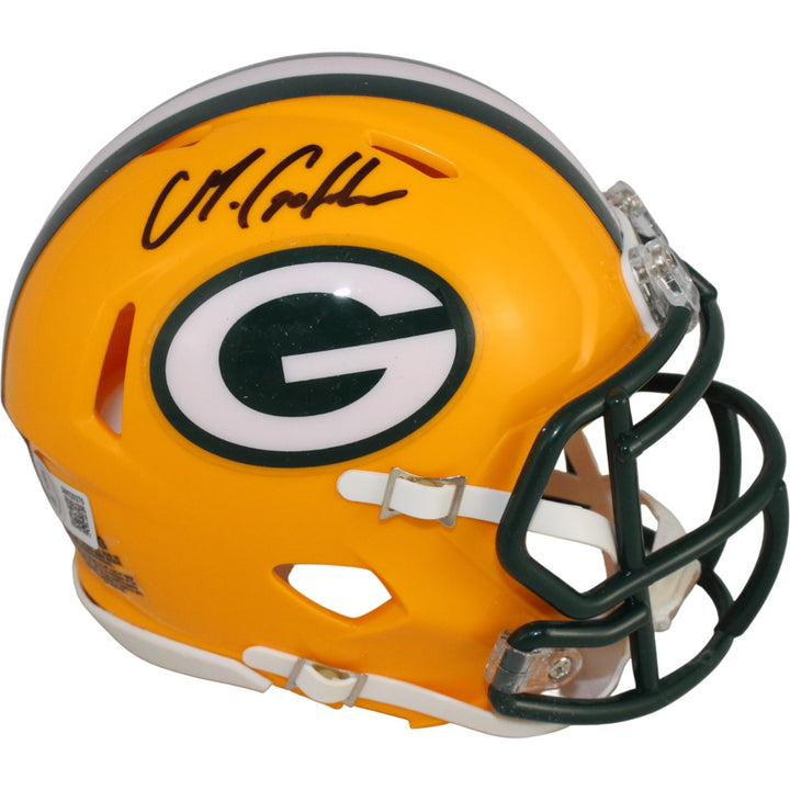 Matthew Golden Autographed/Signed Green Bay Packers Mini Helmet Beckett 53624