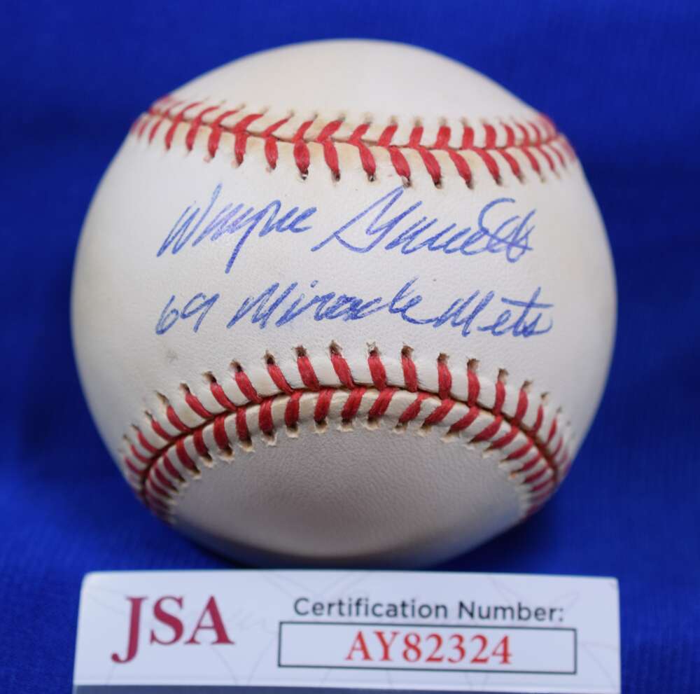 Wayne Garrett JSA COA Autograph National League Signed Baseball 69 Miracle Mets