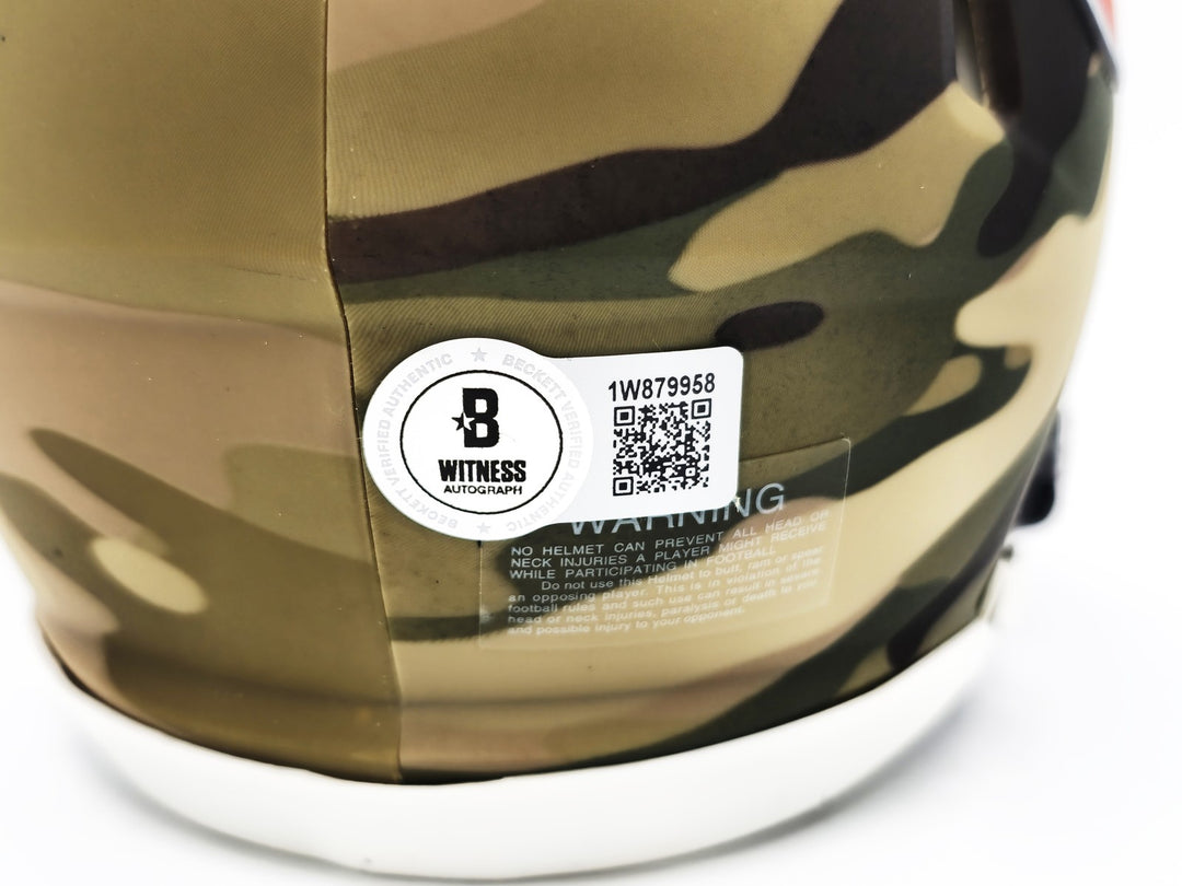 Richard Dent Signed Chicago Bears Camo Speed Mini Helmet "HOF 11" Beckett Wit