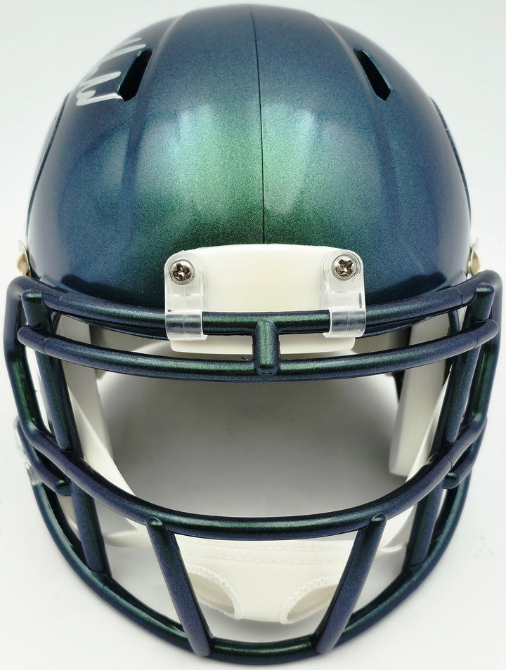 Mike Macdonald Signed Seahawks Rivalries Speed Mini Helmet BAS Witness