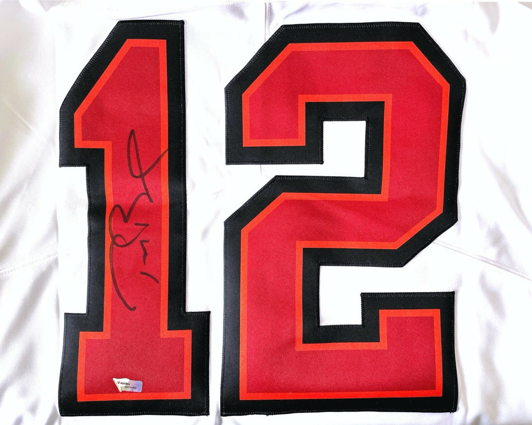 Tom Brady Autographed Tampa Bay Buccaneers Framed White Jersey Fanatics Signed