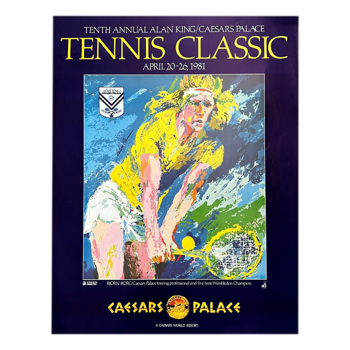 10th Annual Tennis Classic Bjorn Borg 22x28 Poster - COA Owned By Caesars 1981