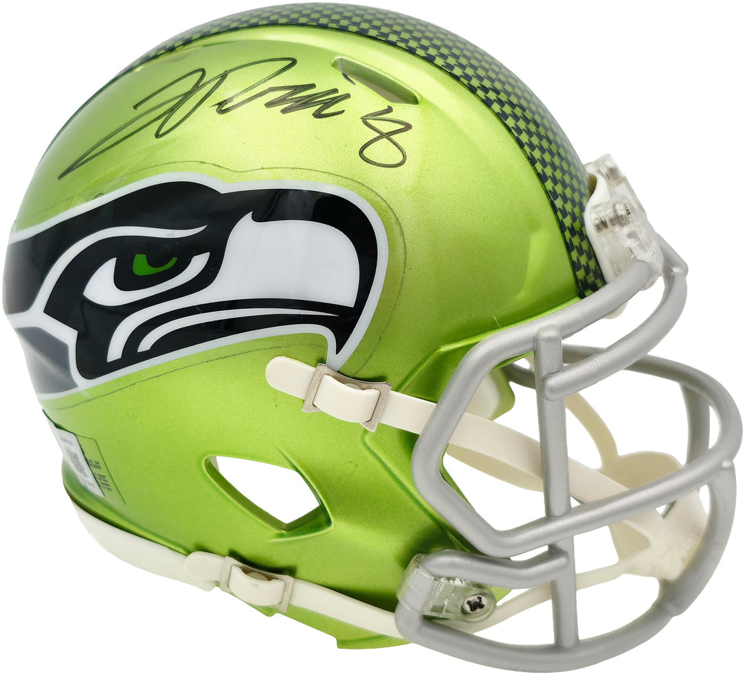 Jadarian Price Signed Seahawks Flash Green Speed Mini Helmet BAS Witness