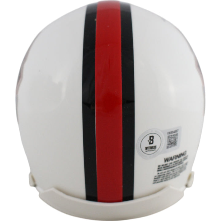 Steve Atwater Autographed/Signed Hall of Fame VSR4 Mini Helmet HOF Beckett 49068