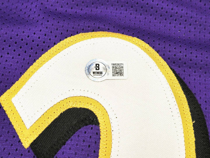 Baltimore Ravens Rod Woodson Signed Purple Jersey "HOF 09" Beckett Witness