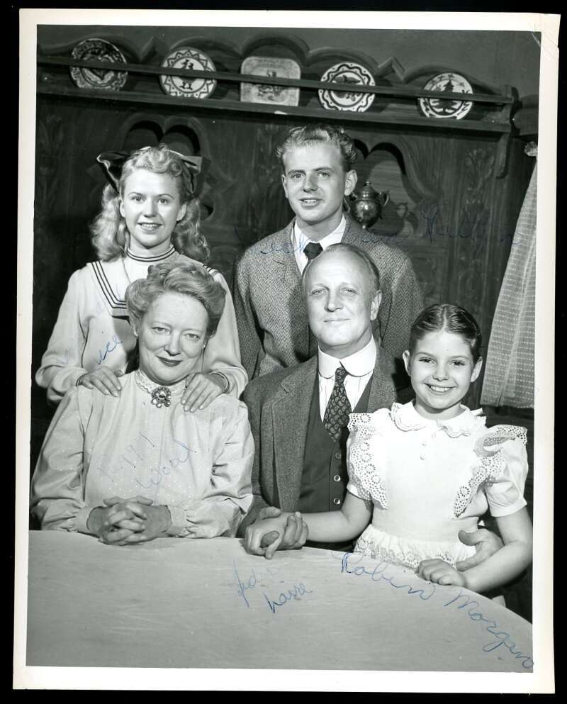 Dick Van Patten JSA Loa Signed by 5 7x9 Photo Autograph Mama Cast