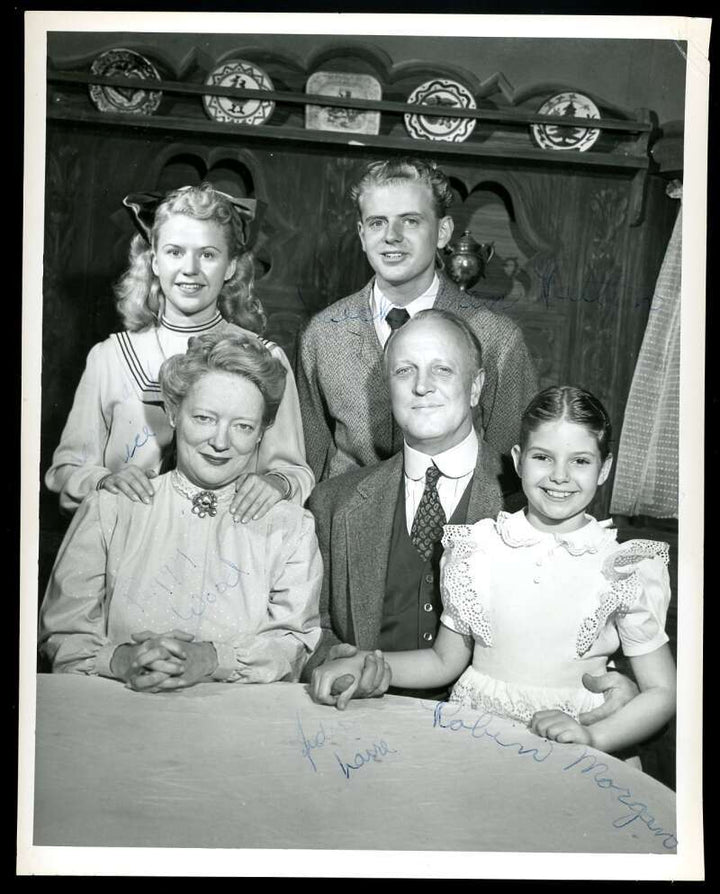Dick Van Patten JSA Loa Signed by 5 7x9 Photo Autograph Mama Cast