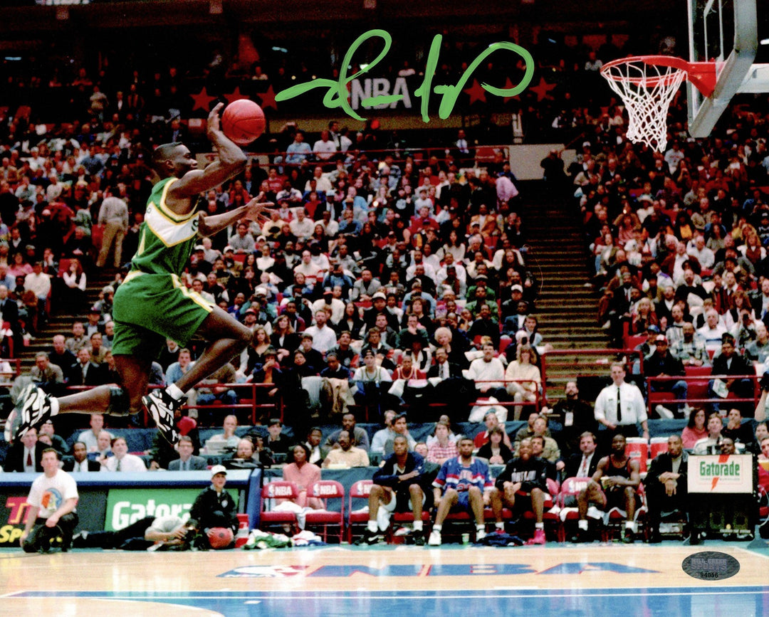 Shawn Kemp Signed Framed 8x10 Photo Supersonics Slam Dunk Contest MCS Holo