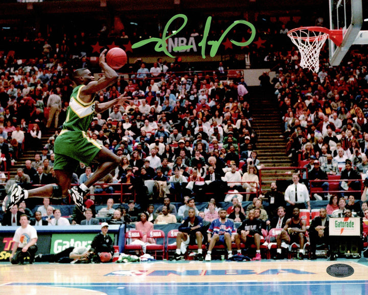 Shawn Kemp Signed Framed 8x10 Photo Supersonics Slam Dunk Contest MCS Holo