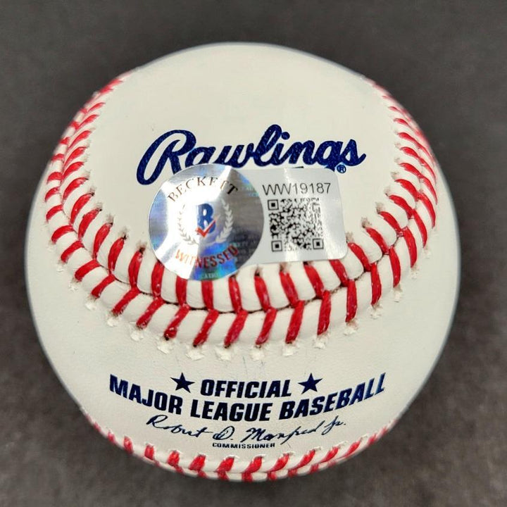 Luis Rengifo signed MLB Baseball FULL Autograph Angels BAS Beckett Witness Holo