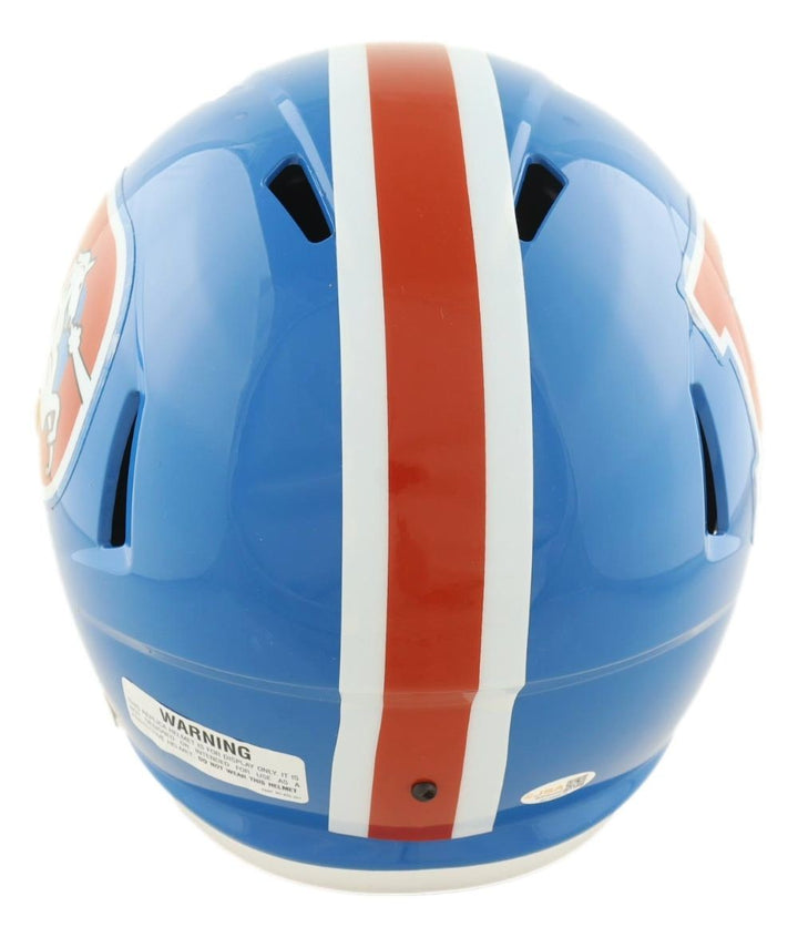 RJ Harvey Signed Denver Broncos Full Size T/B Speed Replica Helmet JSA QR