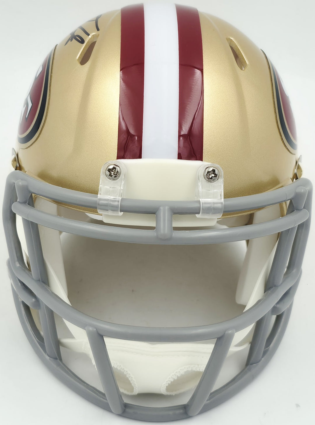 Isaac Guerendo Signed San Francisco 49ers Gold Speed Mini Helmet Beckett Witness