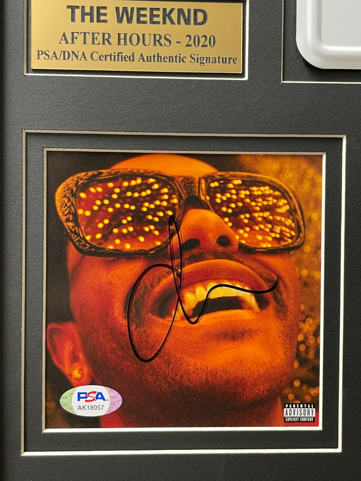 The Weeknd Autographed StarBoy Album Framed Collage PSA/DNA COA Signed Blinding