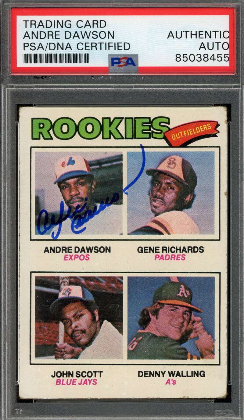 Andre Dawson PSA DNA Signed 1977 Topps Rookie Outfielders Autograph