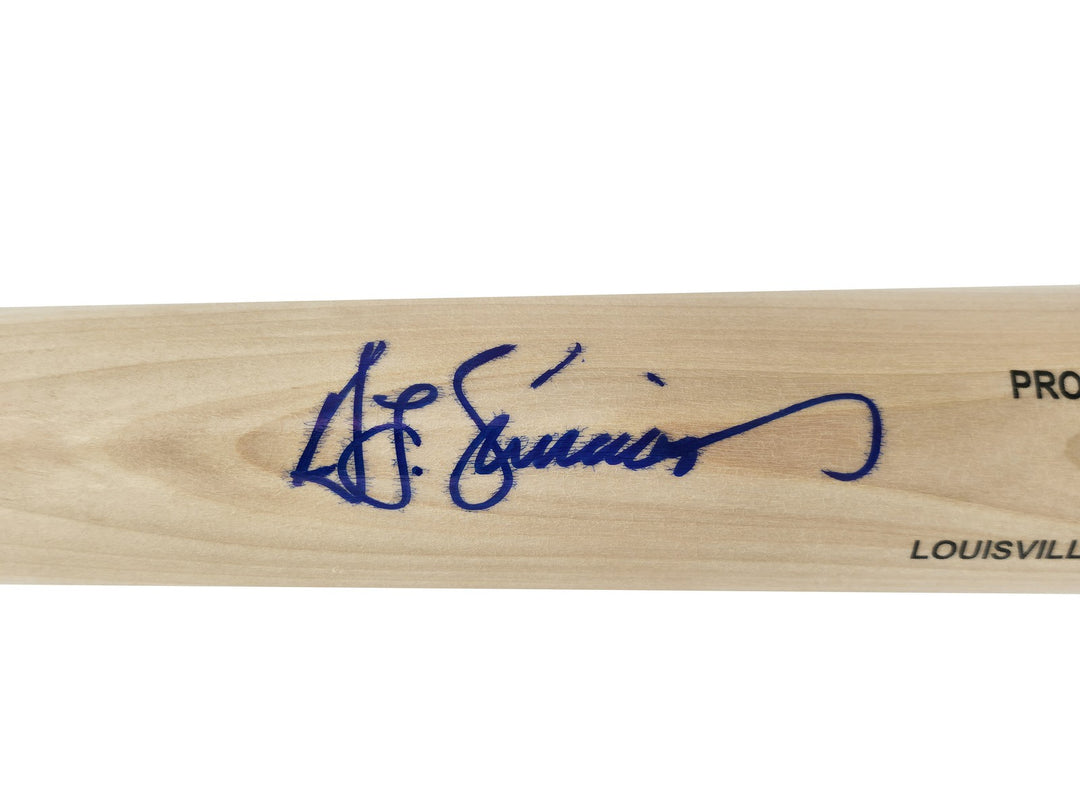 Ted Simmons Auto Blonde L Slugger Pro Stock Baseball Bat Cardinals Beckett