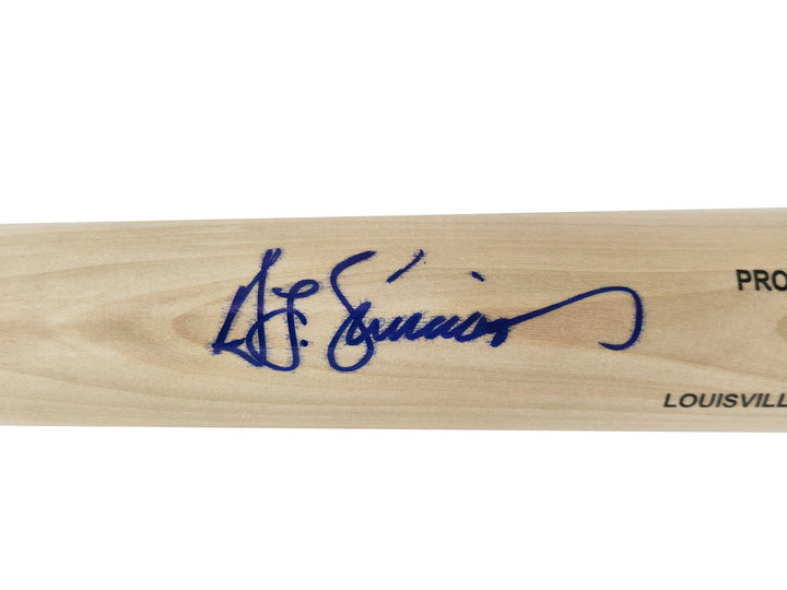 Ted Simmons Auto Blonde L Slugger Pro Stock Baseball Bat Cardinals Beckett