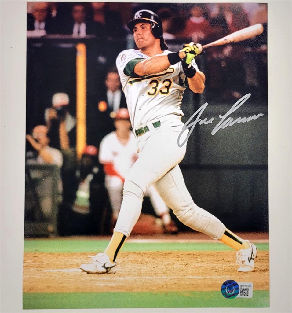 Jose Canseco signed Oakland A's 8x10 Photo #1 autograph ~ BAS Beckett Witness