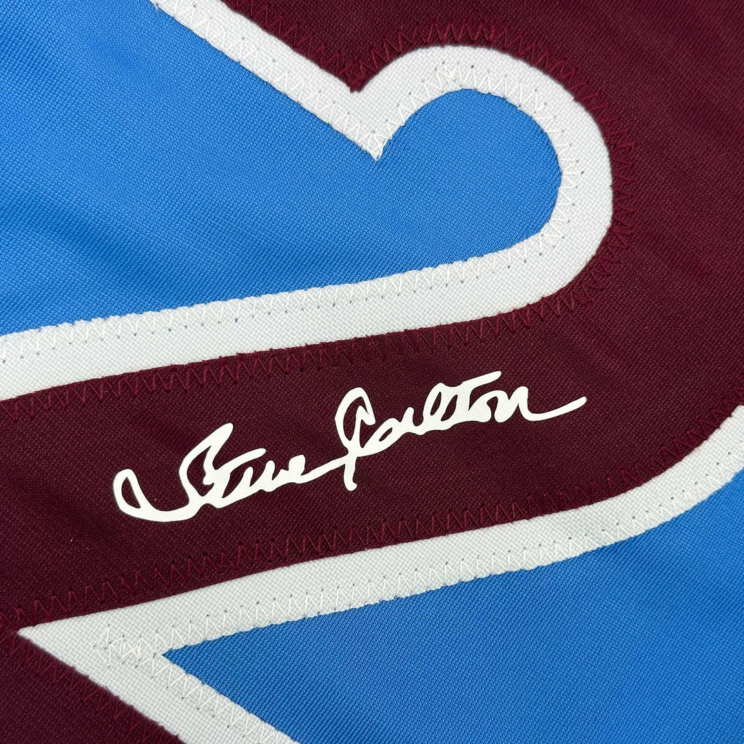 Facsimile Autographed Steve Carlton Philadelphia Blue Retro Reprint Jersey XL