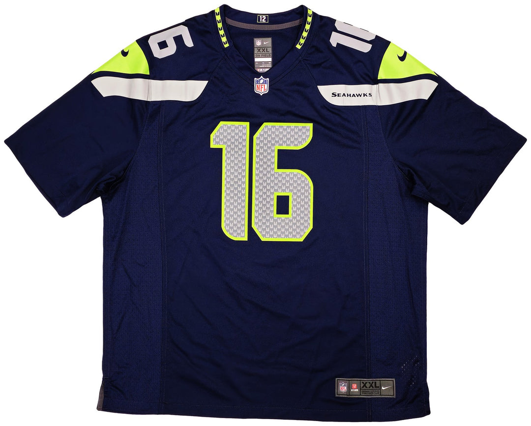 Seahawks Tyler Lockett Signed Blue Nike On Field Jersey Size XXL MCS Holo
