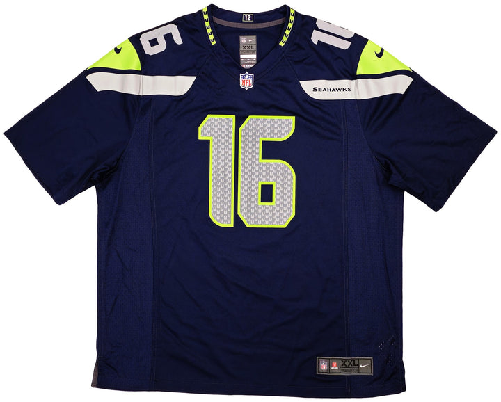 Seahawks Tyler Lockett Signed Blue Nike On Field Jersey Size XXL MCS Holo