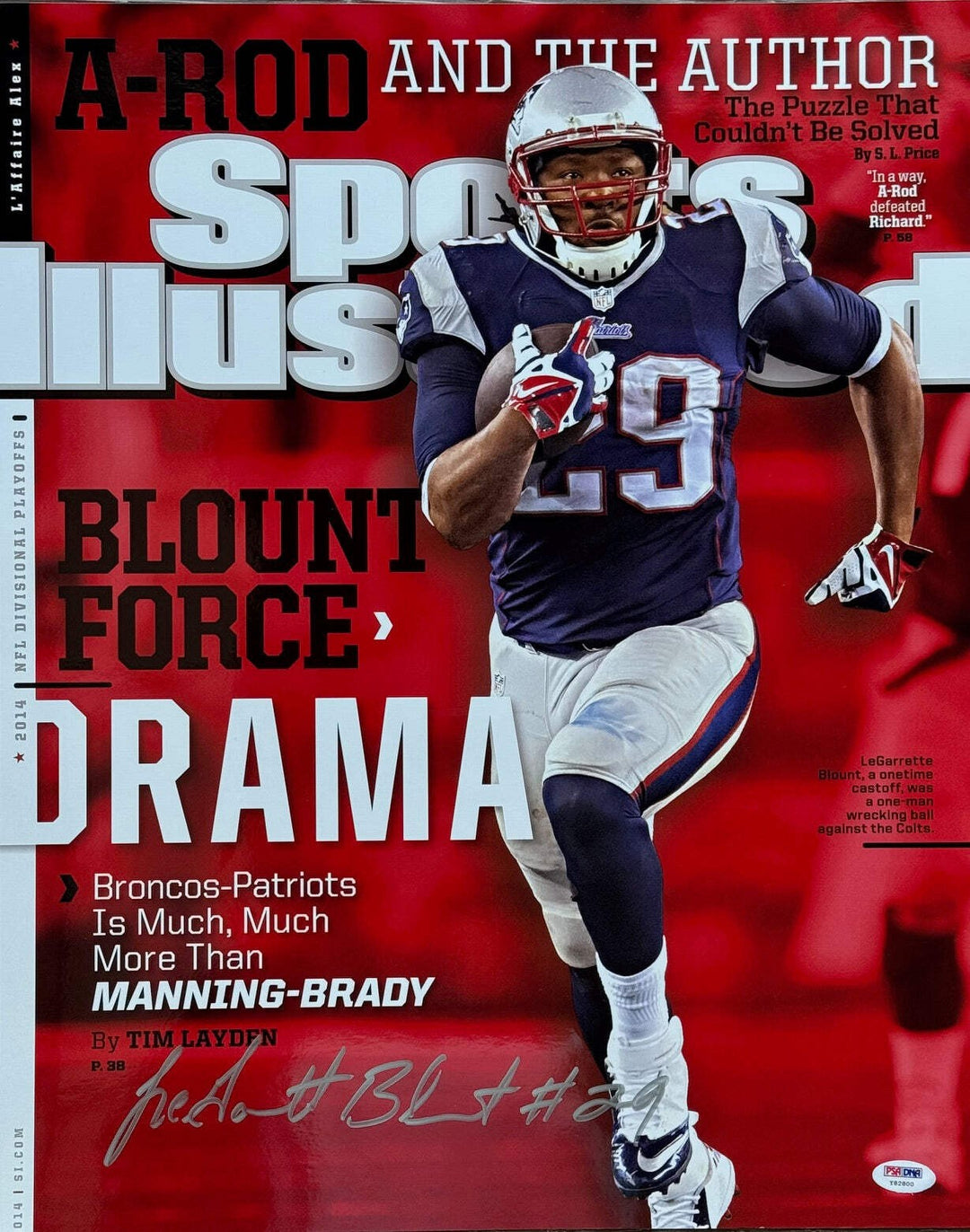 LeGarrette Blount Autographed Sports Illustrated Cover 16x20 Photo (PSA)