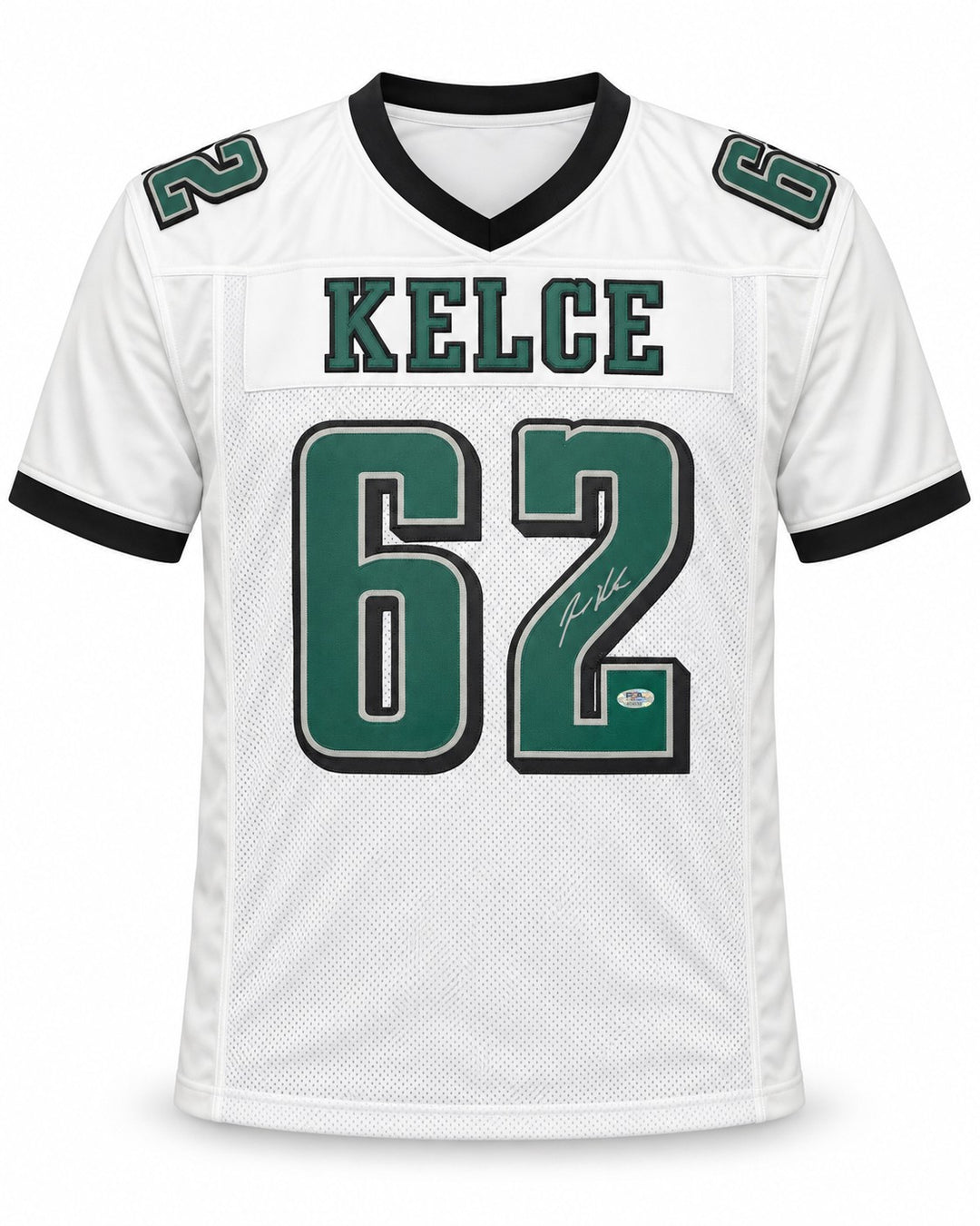 Jason Kelce Signed Eagles White Custom Jersey PSA/DNA ITP