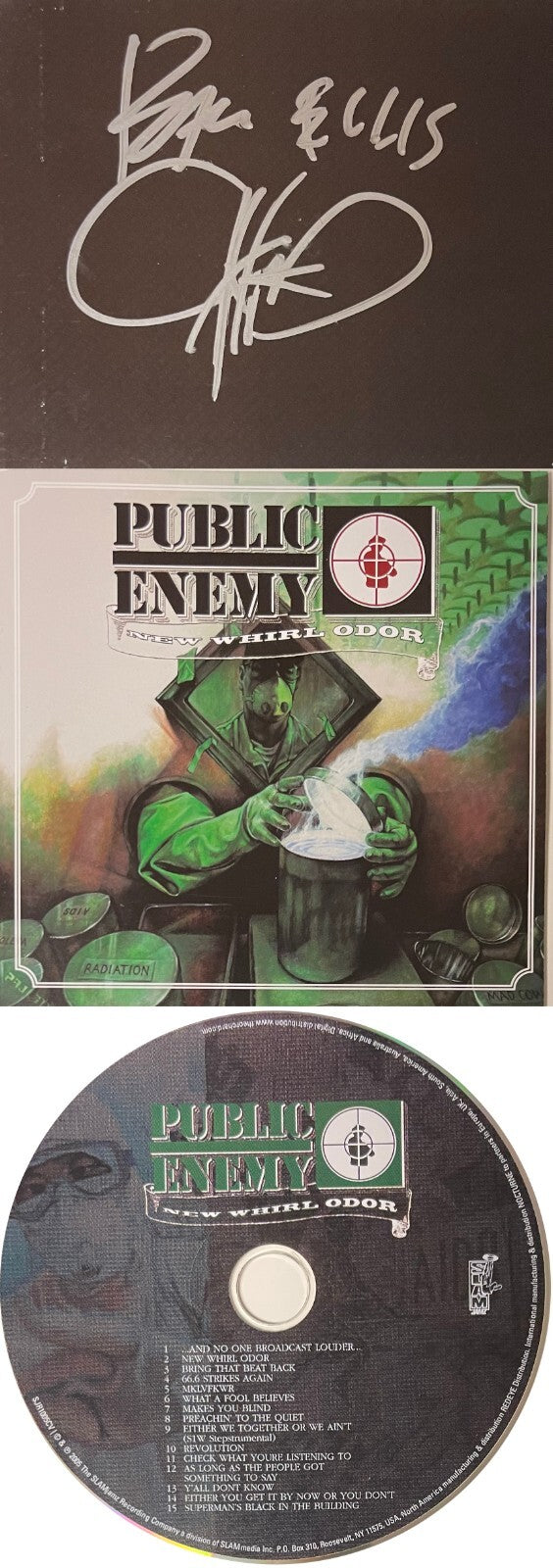 Chuck D signed 2005 New Whirl Odor Album Cover Booklet w/ CD & Case Peace - COA