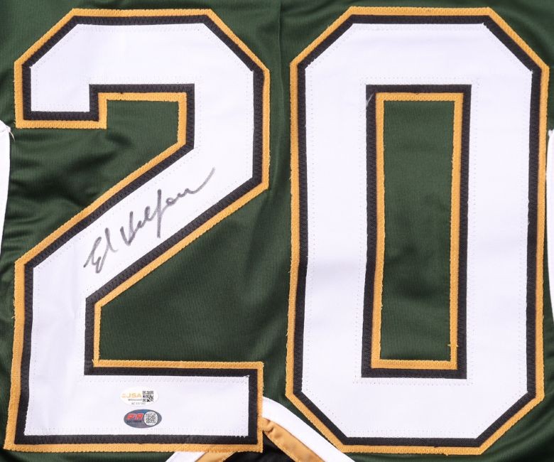 Ed Belfour Dallas Signed Green Hockey Jersey JSA QR