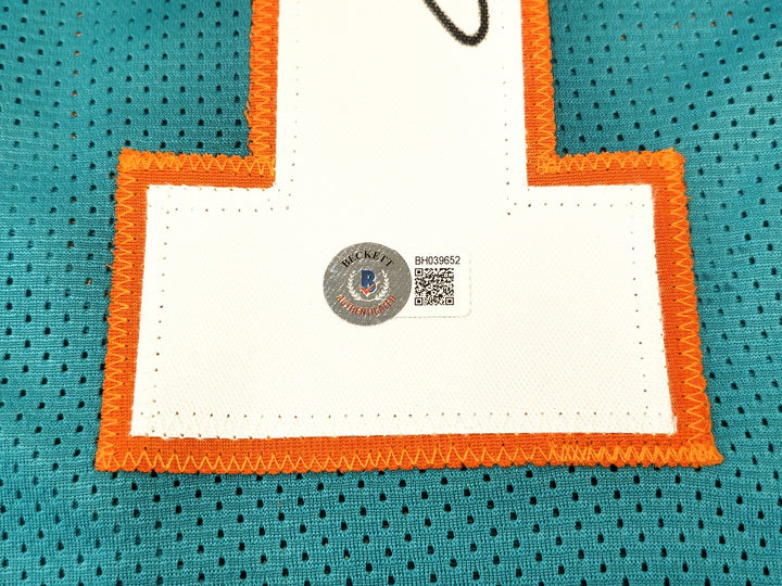 Miami Dolphins Dan Marino Autographed Signed Teal Jersey Beckett BAS QR