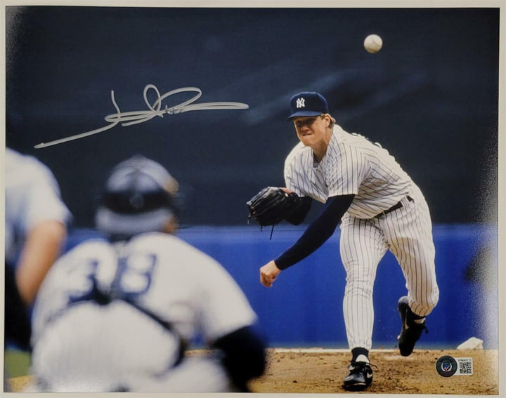 Jim Abbott signed New York Yankees 11x14 Photo Autograph ~ Beckett BAS Witness