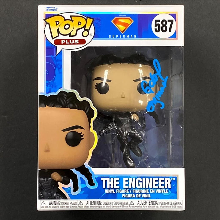 Maria Gabriela De Faria Signed Superman Engineer Funko Pop auto (B) Beckett BAS