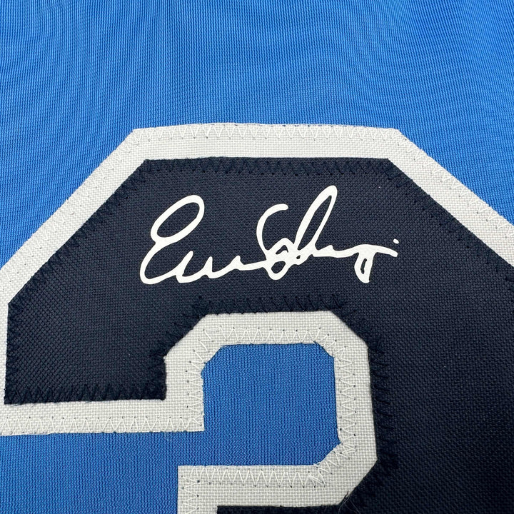 Facsimile Autographed Evan Longoria Tampa Bay Light Blue Reprint Jersey Men's XL