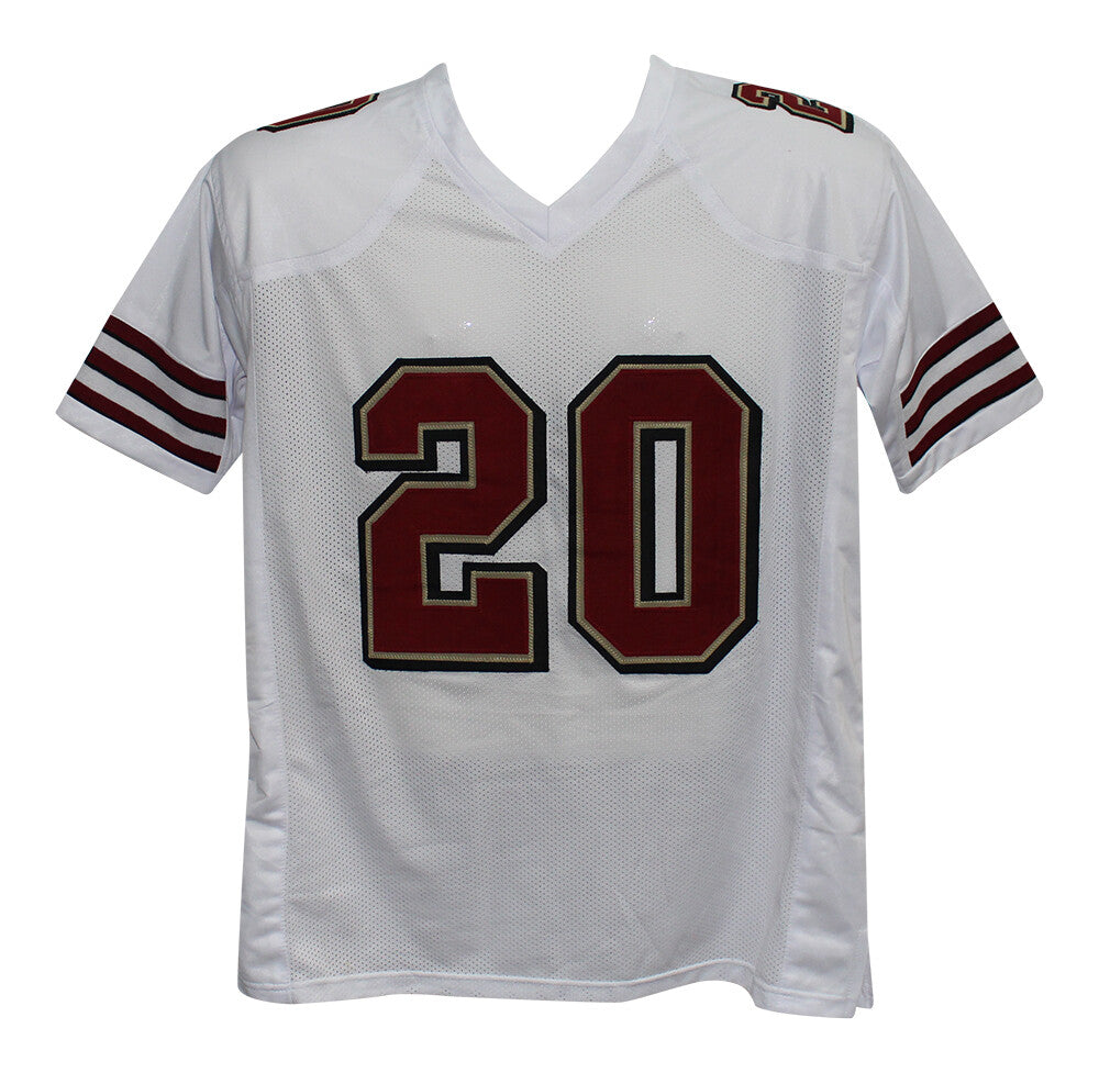 Garrison Hearst Autographed/Signed Pro Style White XL Jersey Beckett 35513