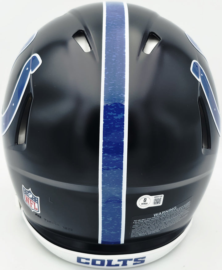 Reggie Wayne Signed Colts Black 2023 Alt Full Size Authentic Helmet BAS