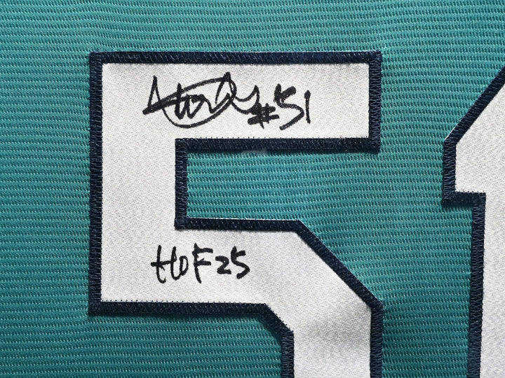 Mariners Ichiro Suzuki Signed Teal Nike Jersey IS Holo & "HOF 25" BAS Witness
