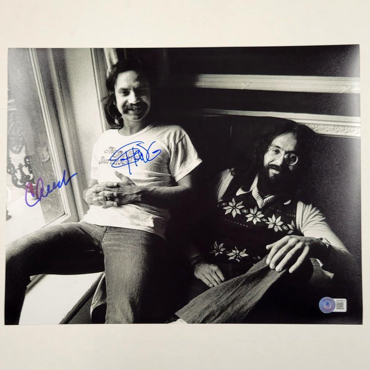 Cheech Marin and Tommy Chong signed 11x14 photo #1 (B) ~ Beckett BAS Holo