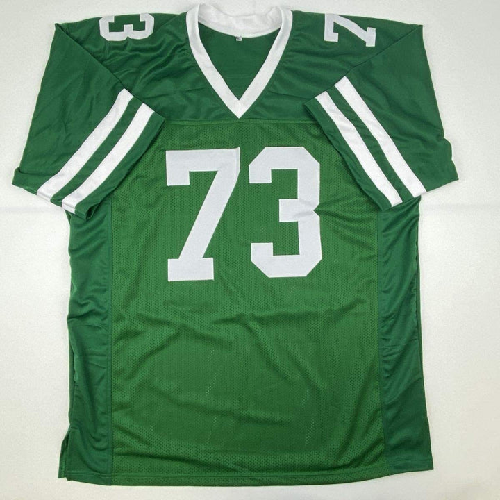 Autographed/Signed JOE KLECKO New York Green Football Jersey Beckett BAS COA