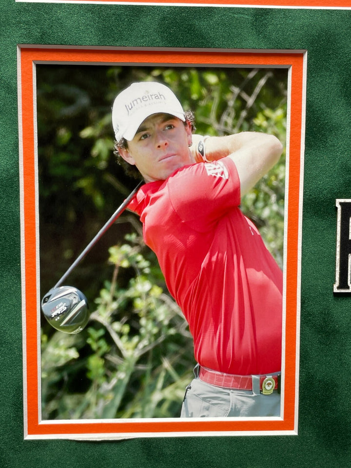 Rory McIlroy Signed 2012 PGA Golf Championship Pin Flag Framed UDA COA Autograph