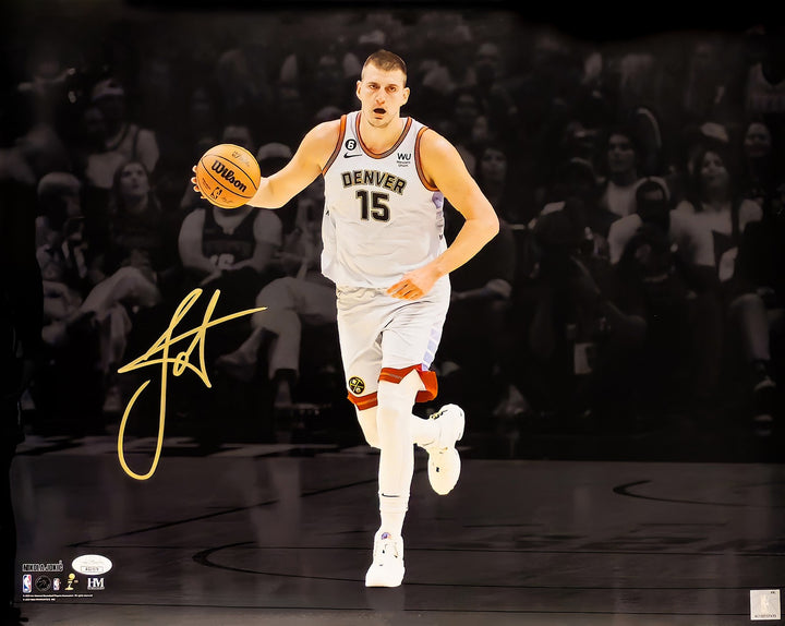 Nikola Jokic Signed 16x20 Photo Denver Nuggets 2023 NBA Finals Spotlight JSA
