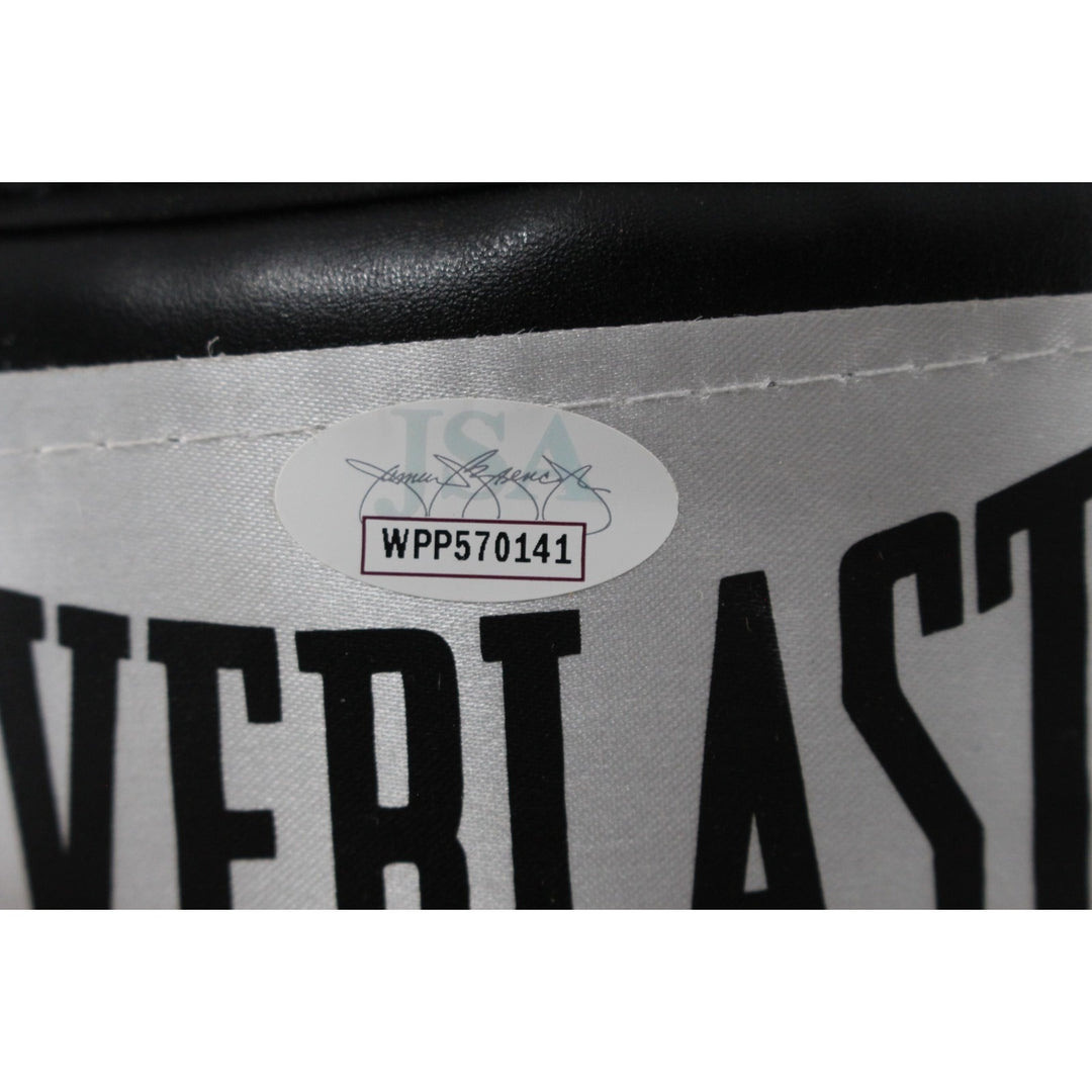 Pernell Sweat Pea Whitaker Autographed Black Everlast L Boxing Glove JSA 53559