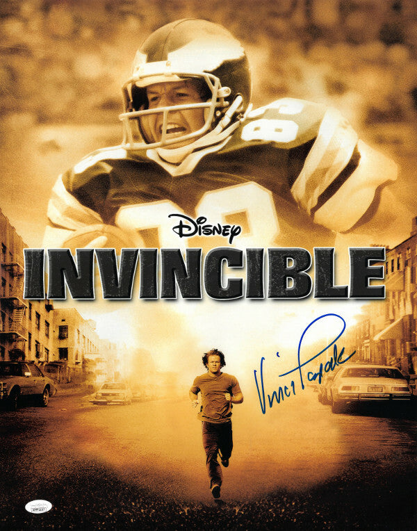 Vince Papale signed Disney Invincible Movie 16X20 Photo- JSA Witnessed Hologram