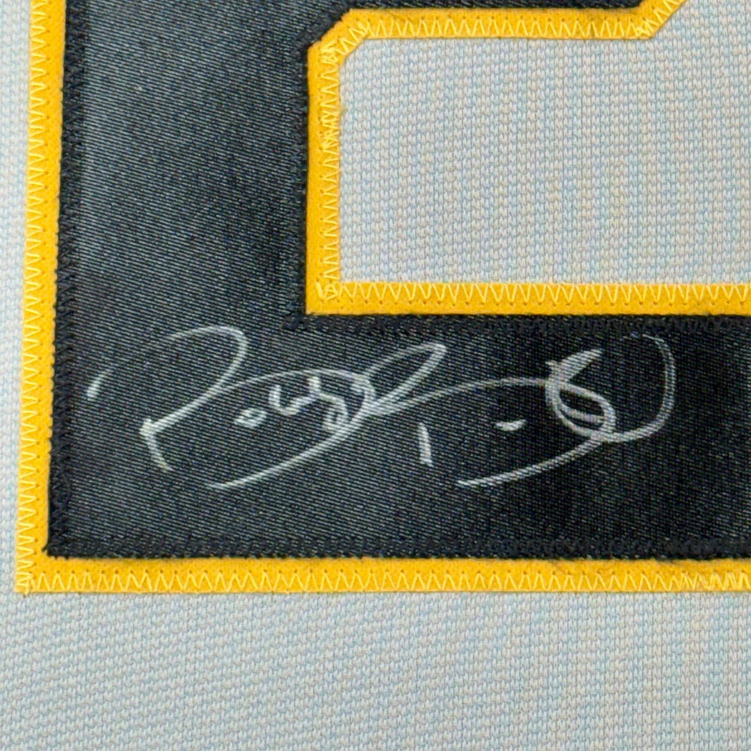 Framed Signed Bobby Bonilla 35x39 Pittsburgh Grey Jersey JSA COA