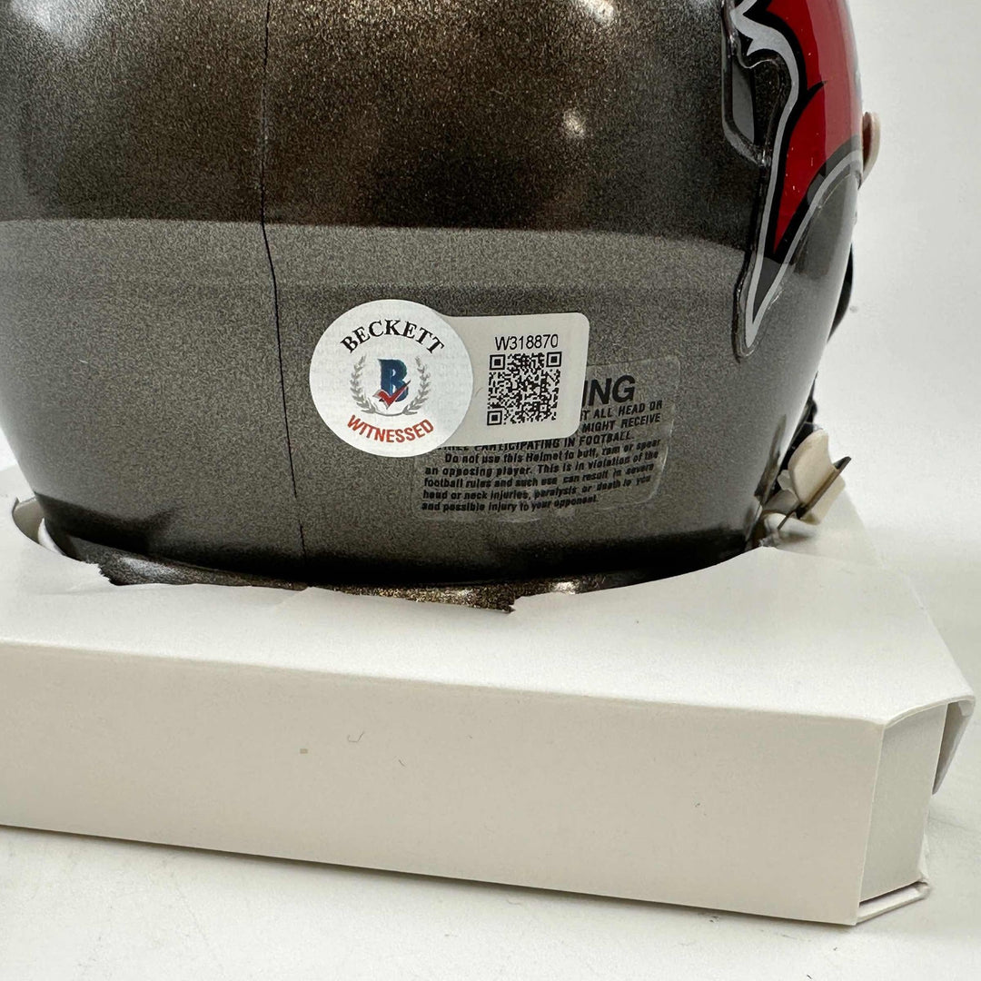 Autographed/Signed Simeon Rice Tampa Bay Buccaneers Mini Helmet Beckett BAS COA