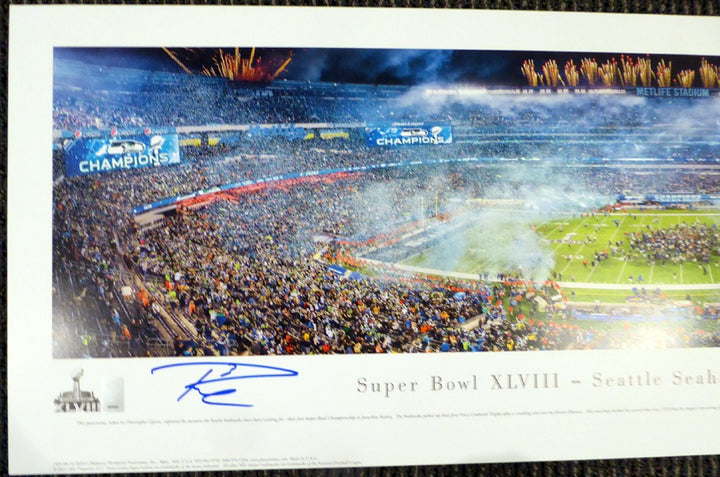 Russell Wilson Signed 13x40 SB XLVIII Panoramic Photo Seattle Seahawks RW Holo