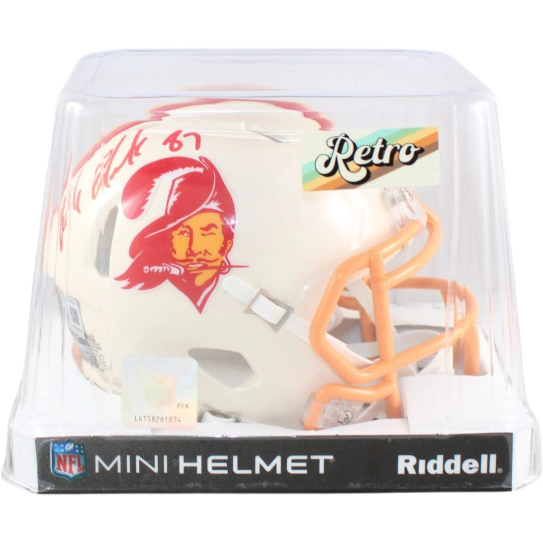 Rob Gronkowski Signed New England Patriots Helmet Mini Retro Beckett W 58343