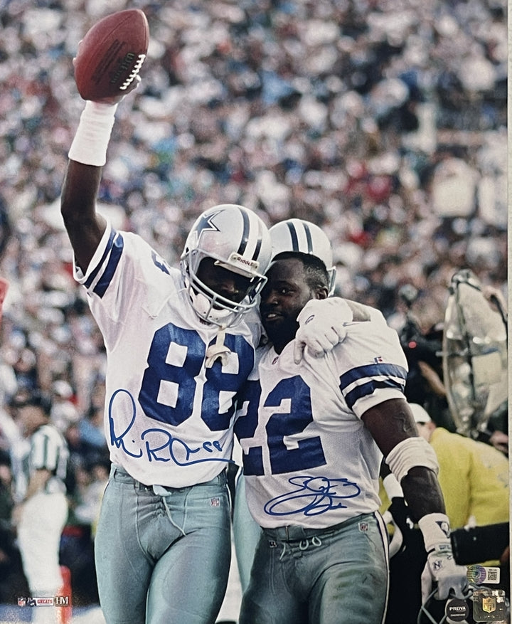 Emmitt Smith Michael Irvin Signed Dallas Cowboys 16x20 Photo BAS 42369