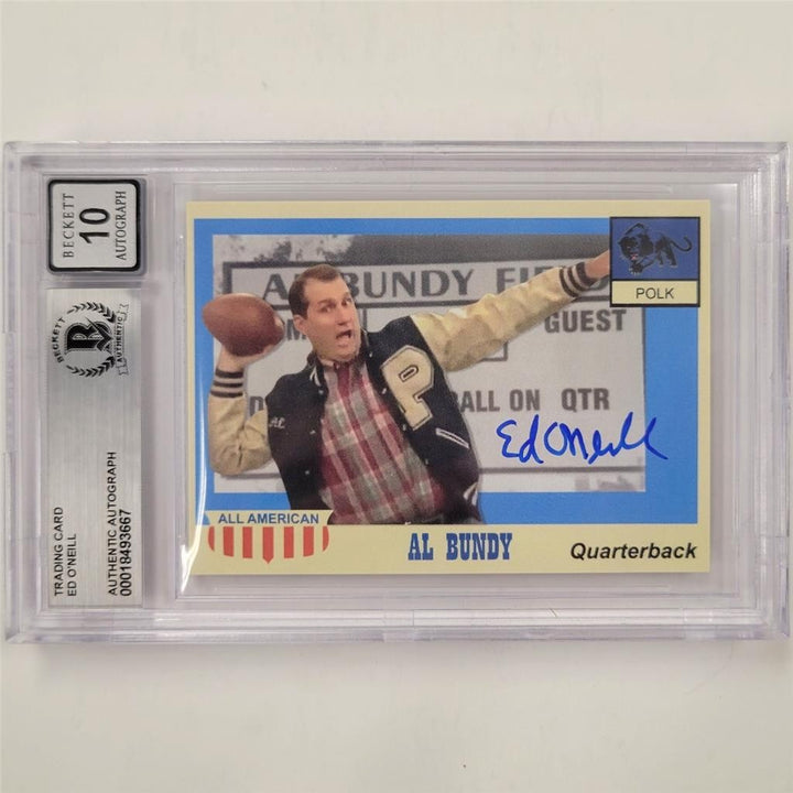 Ed O'Neill signed Al Bundy #33 Polk High trading card ~ Beckett BAS 10 Auto